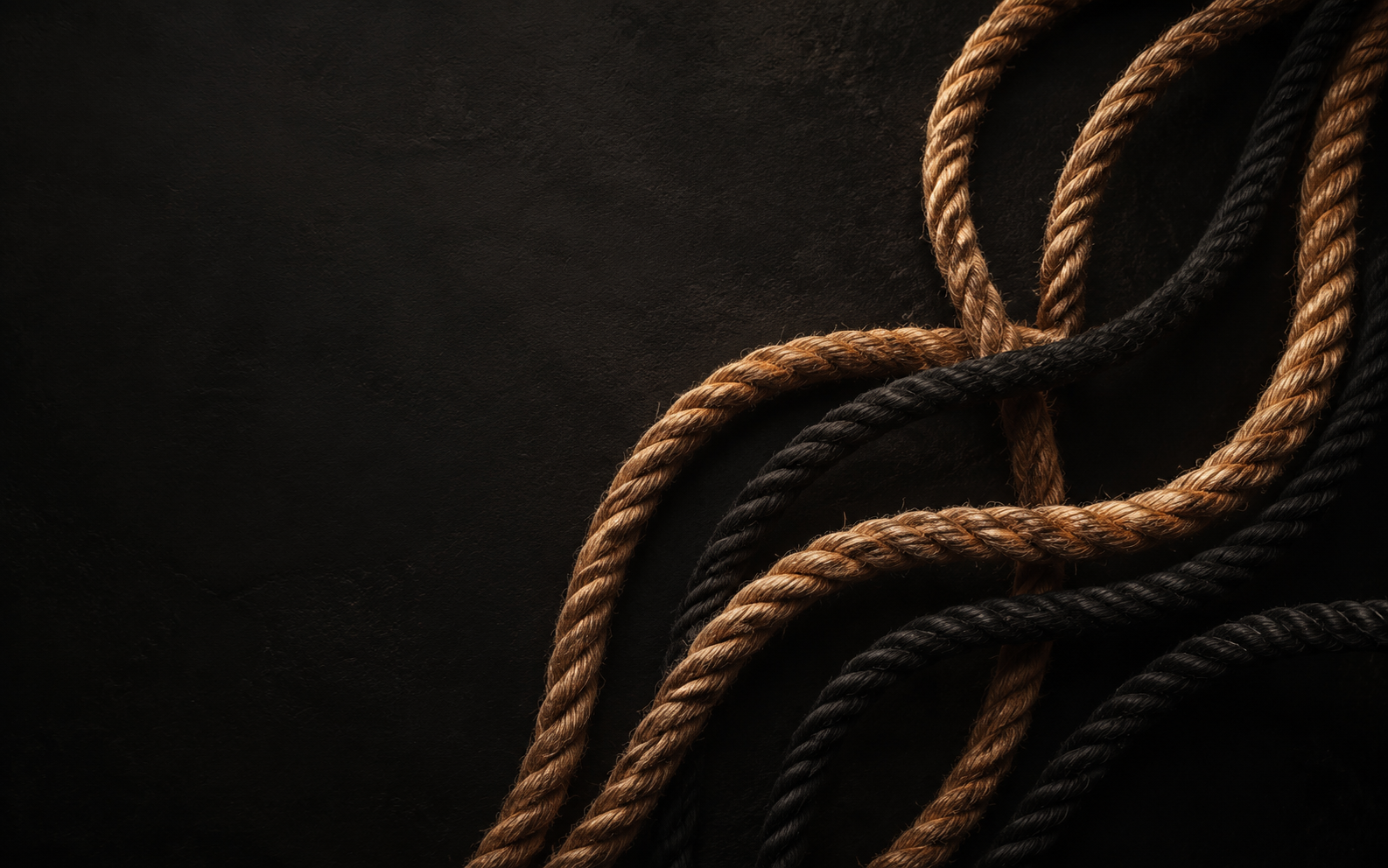 Cordes de Shibari en jute naturel et noir