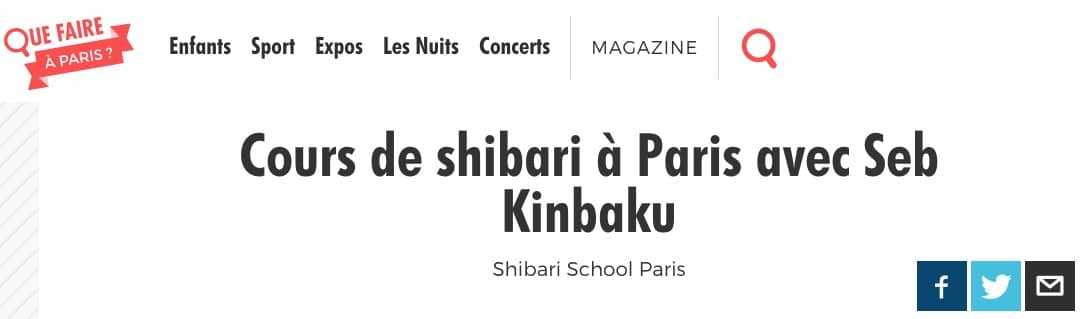 Cours du shibari de seb kinbaku