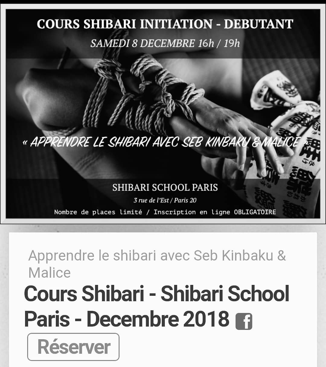 Cours de shibari à Paris avec Seb Kinbaku