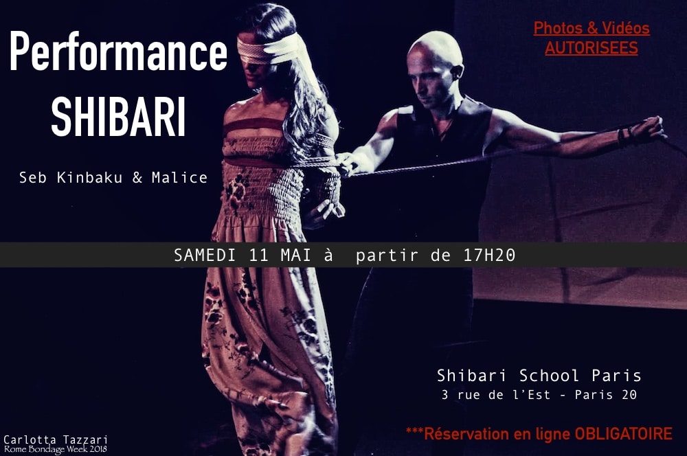 Performance de shibari avec Seb Kinbaku et Malice